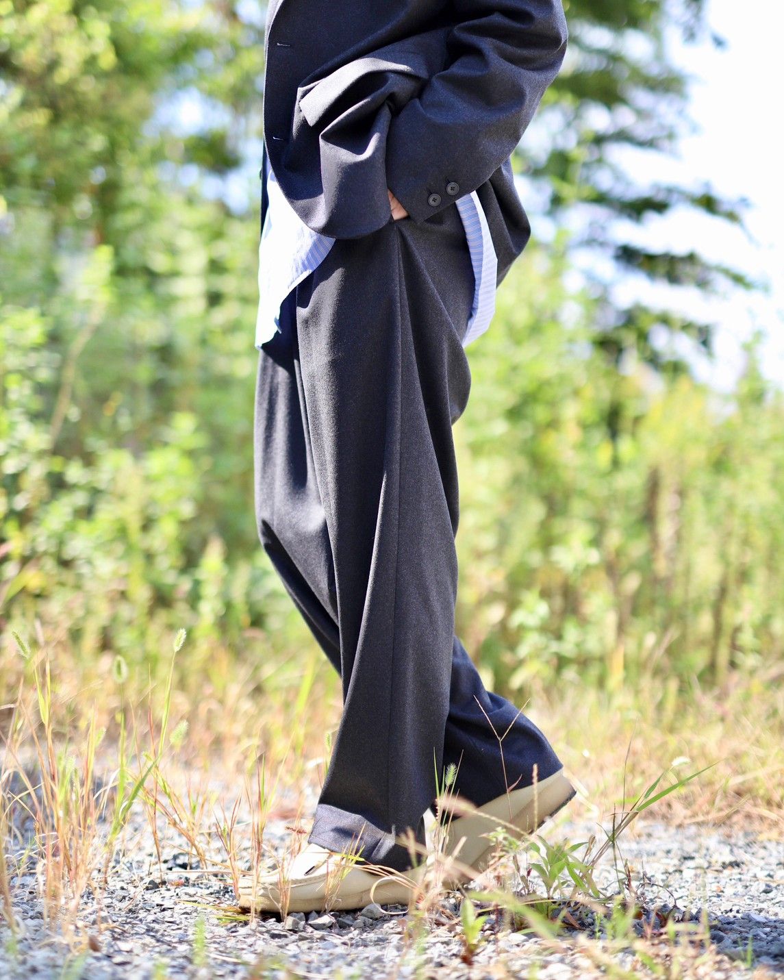 ATON エイトン 23AW MERINO COLLEGE FLANNEL セットアップスタイル