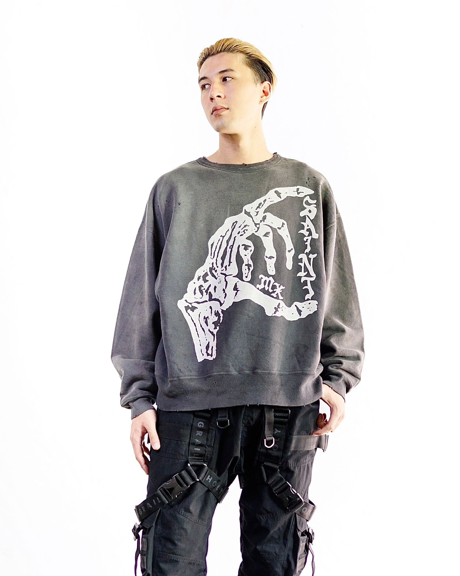 SAINT M×××××× - セントマイケル24AW BONE SAINT CREW SWT(SM-YS1-0000