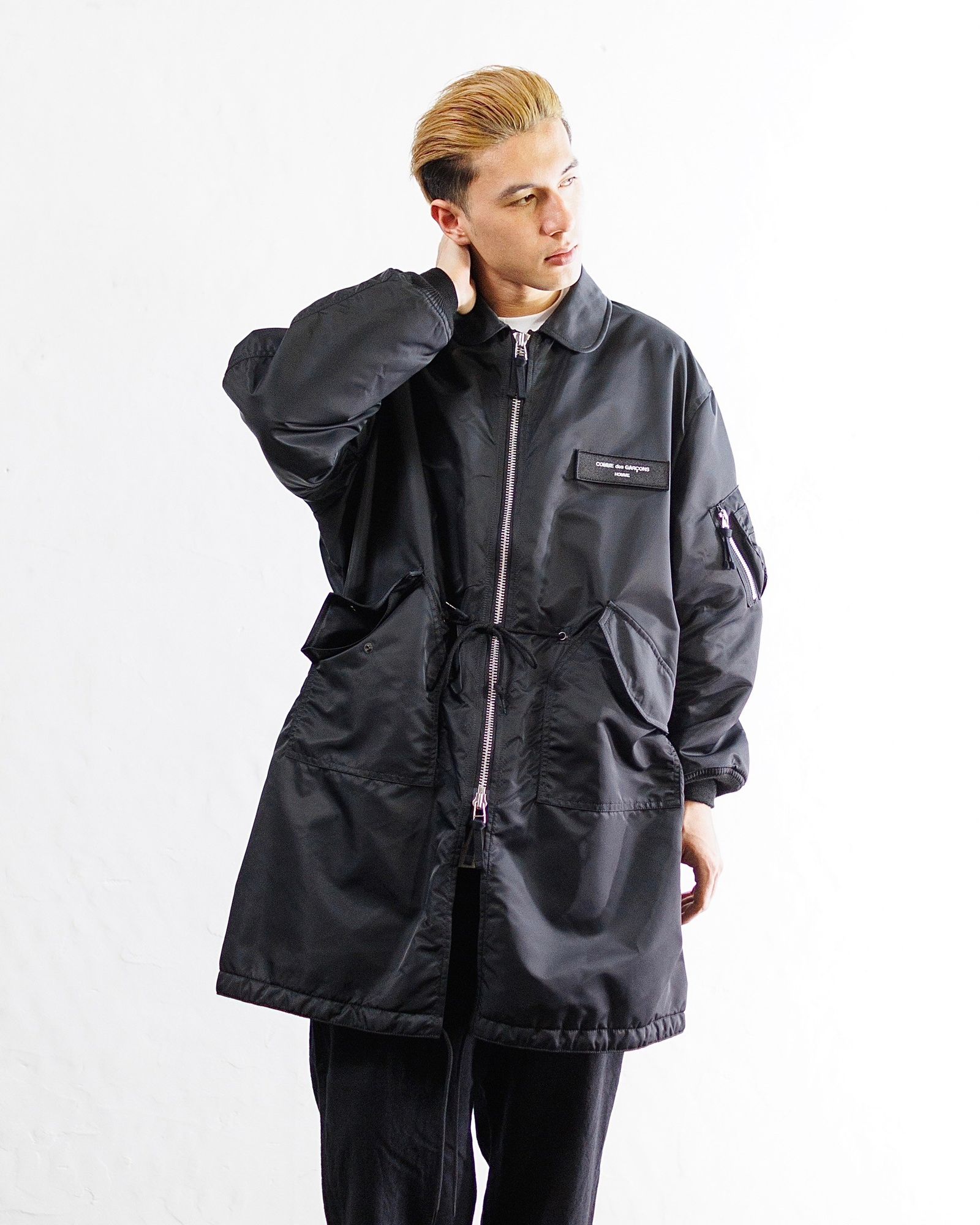 コムデギャルソン オム ナイロンツイルコート スタイル 新作発売