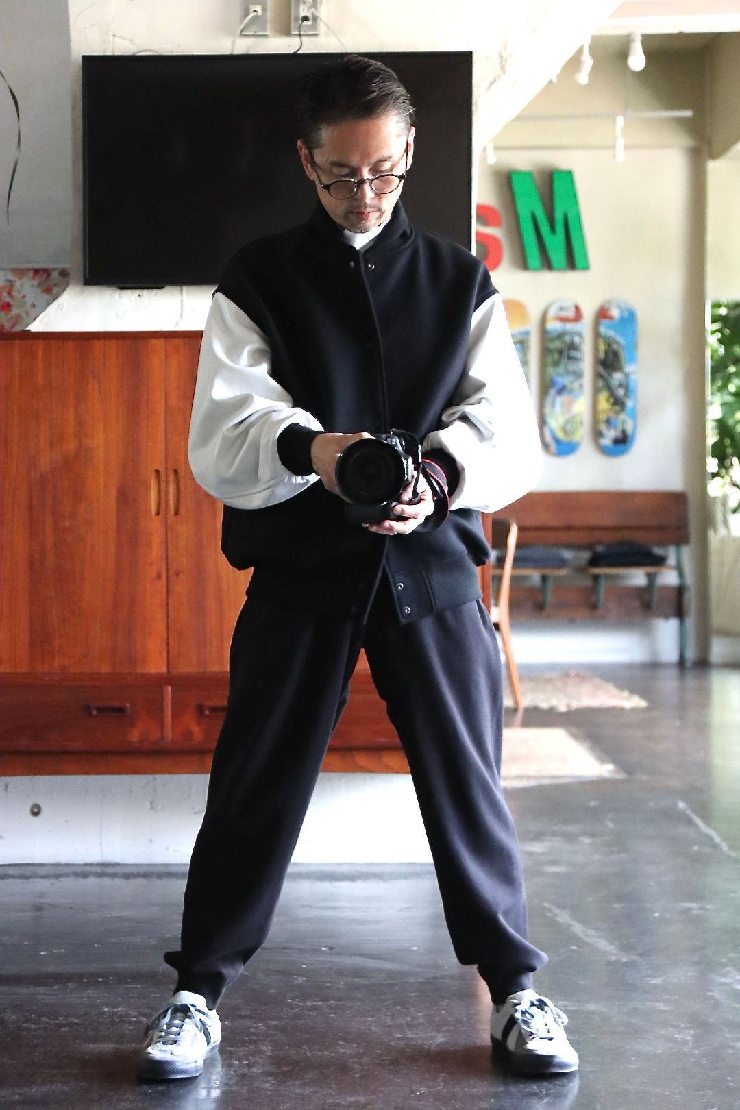 Graphpaper Scale Off Melton Stadium Jacket