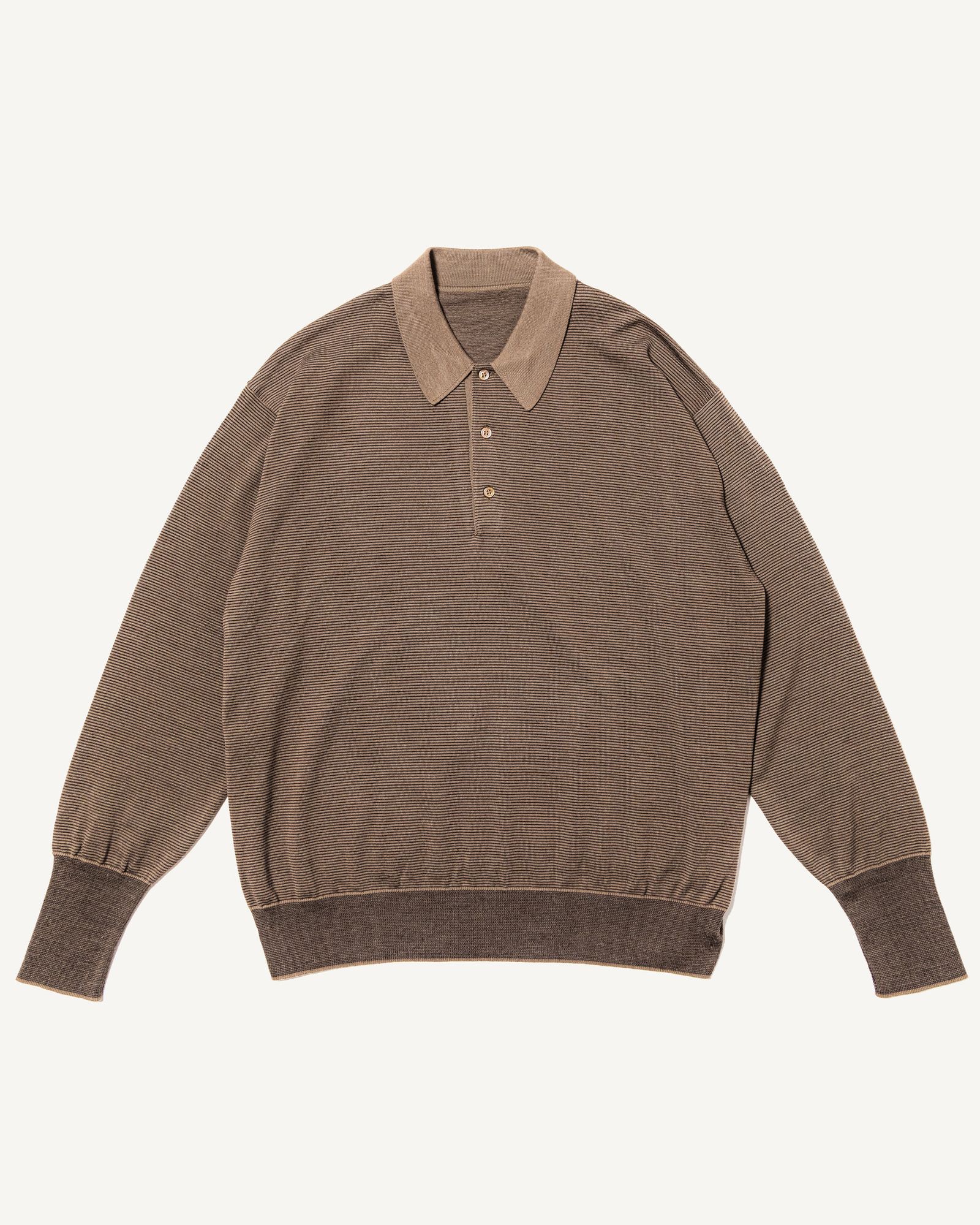 A.PRESSE - アプレッセ23AW ニットポロ L/S Knit Polo Shirts(23AAP-03