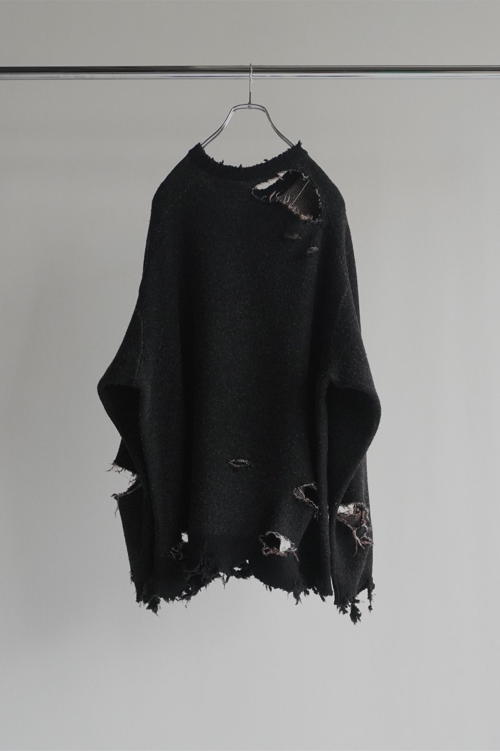 ANCELLM - DAMAGE KNIT | BLACK | ダメージニット | NapsNote