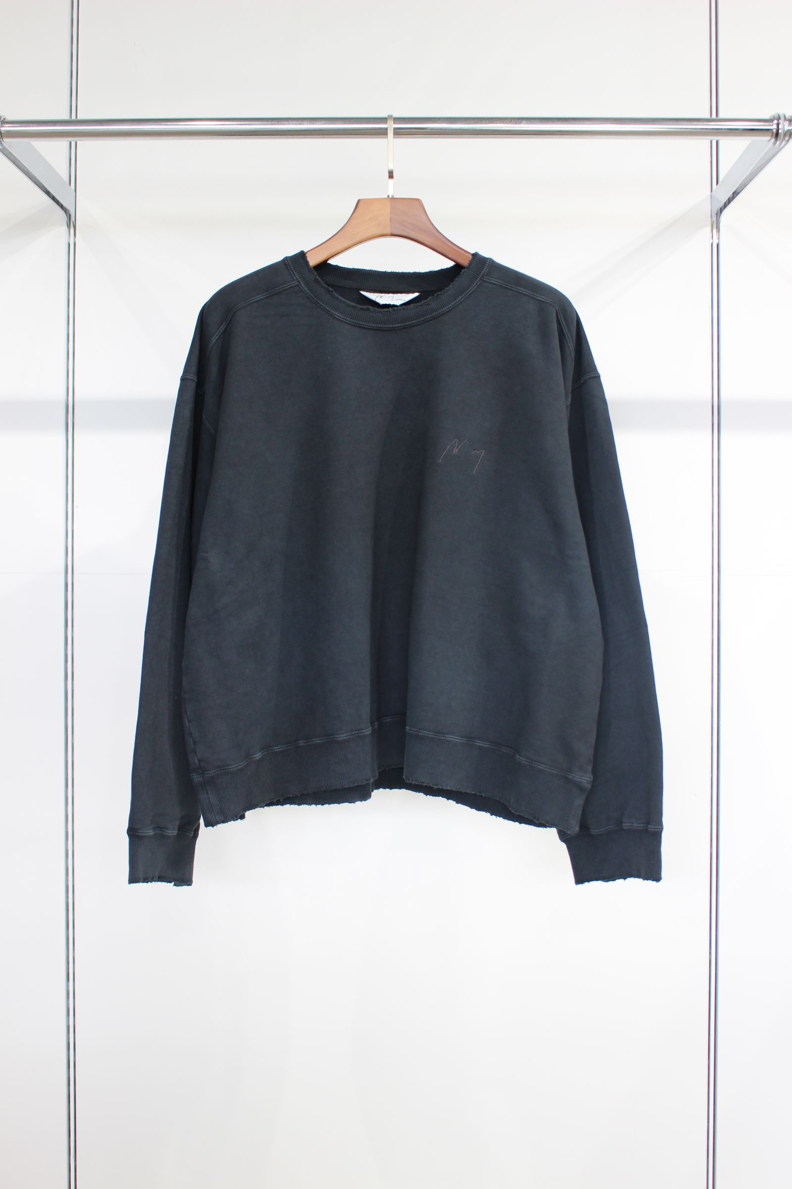 ANCELLM - EMBROIDERY SWEAT SHIRT | BLACK | スウェット | NapsNote