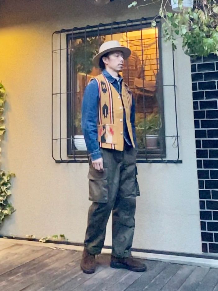 SUGAR CANE - NATIVE AMERICAN WOOL BLANKET VEST / ブランケット