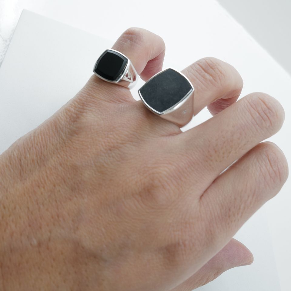 TOMWOOD - Cushion Black Onyx (M) / リング (オニキス) / シルバー925