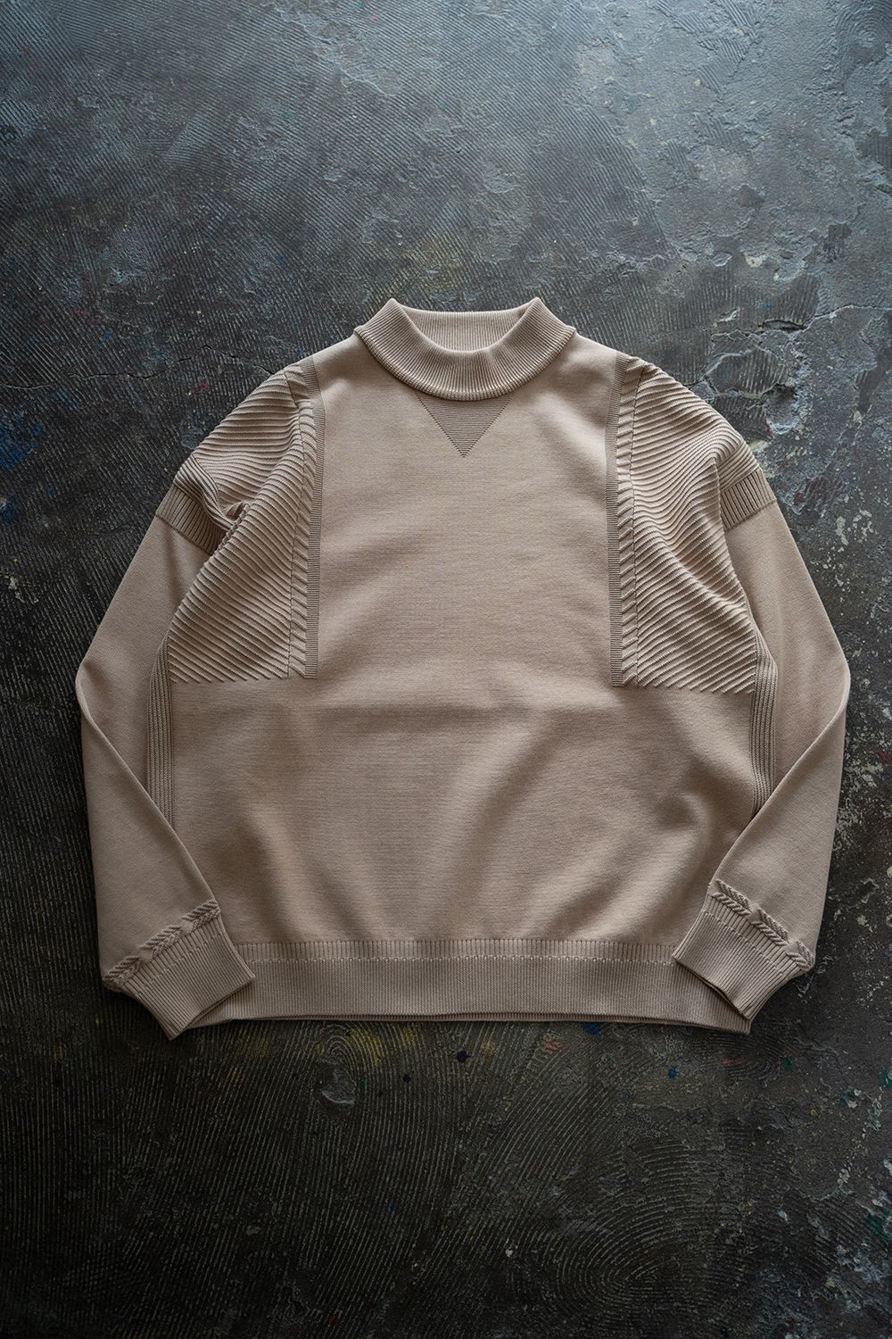 YASHIKI - 【ラスト1点】【23AW】Akisora Mock Neck Knit(OFF BLACK