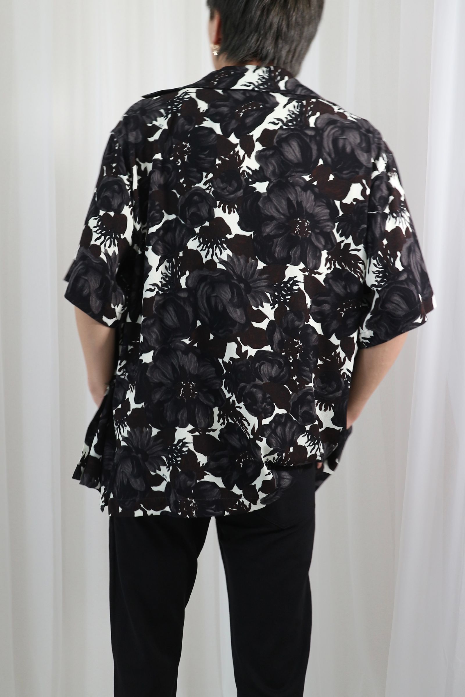 N°21 - FLORAL DESIGN OPEN COLLAR SHIRT / フラワーオープンカラー