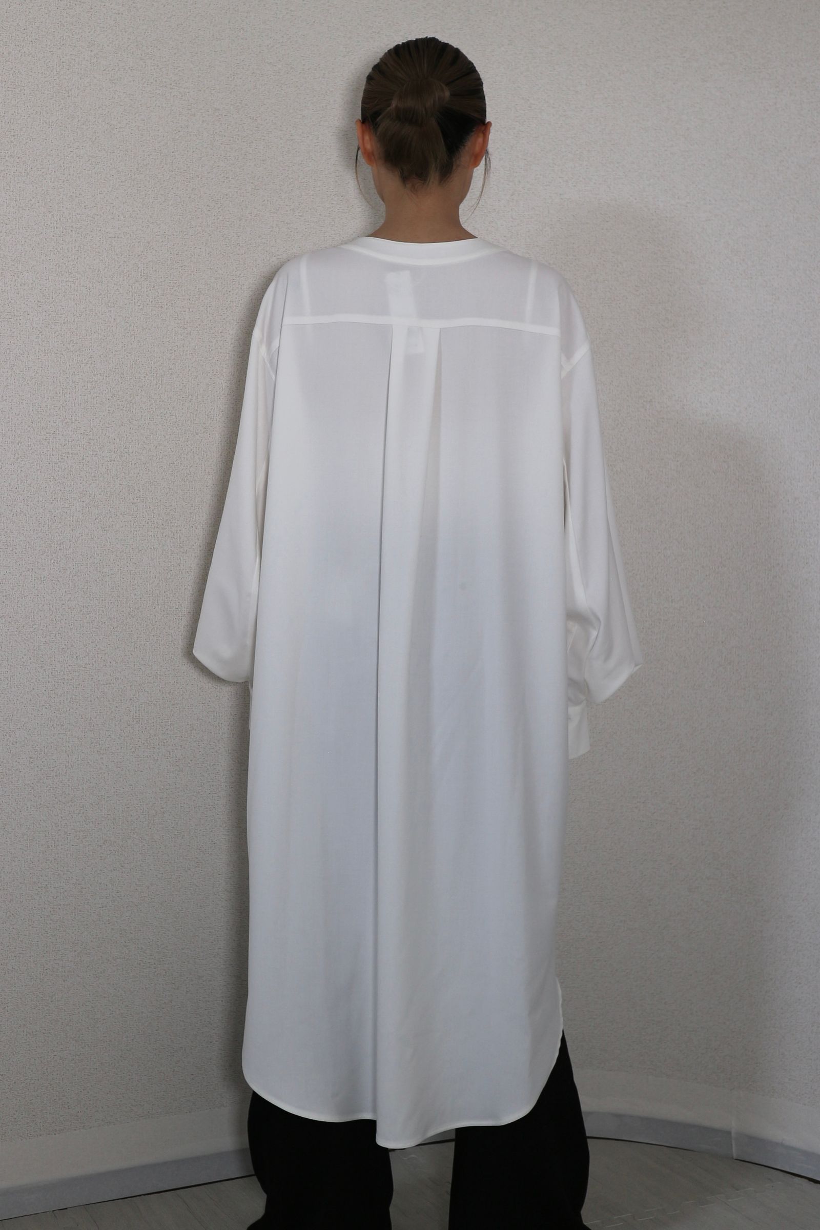 UN3D. - POCKET LONG SH / ポケットロングシャツ (ホワイト