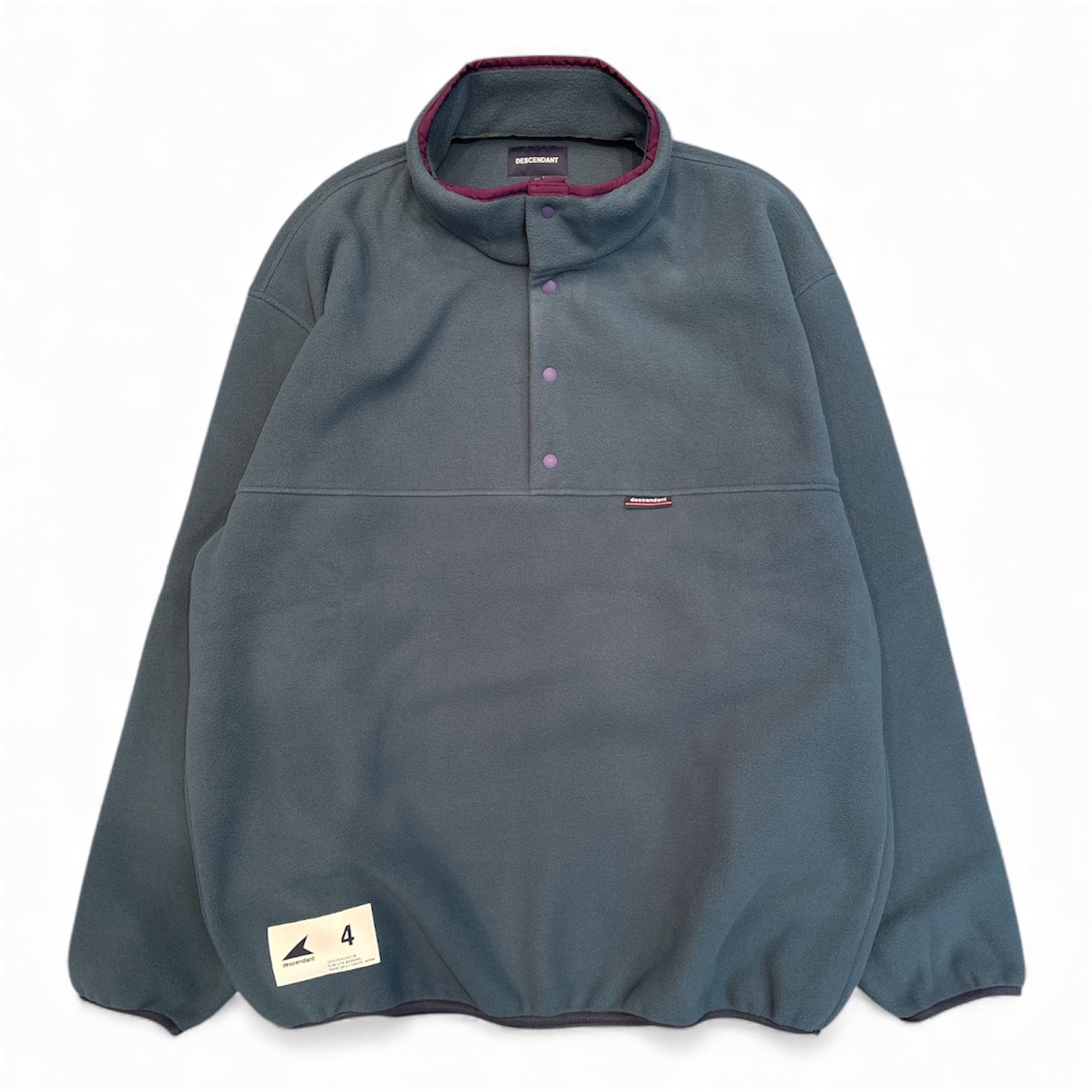 DESCENDANT - HUMMING FLEECE PULLOVER / TEAL | Stripe Online Store