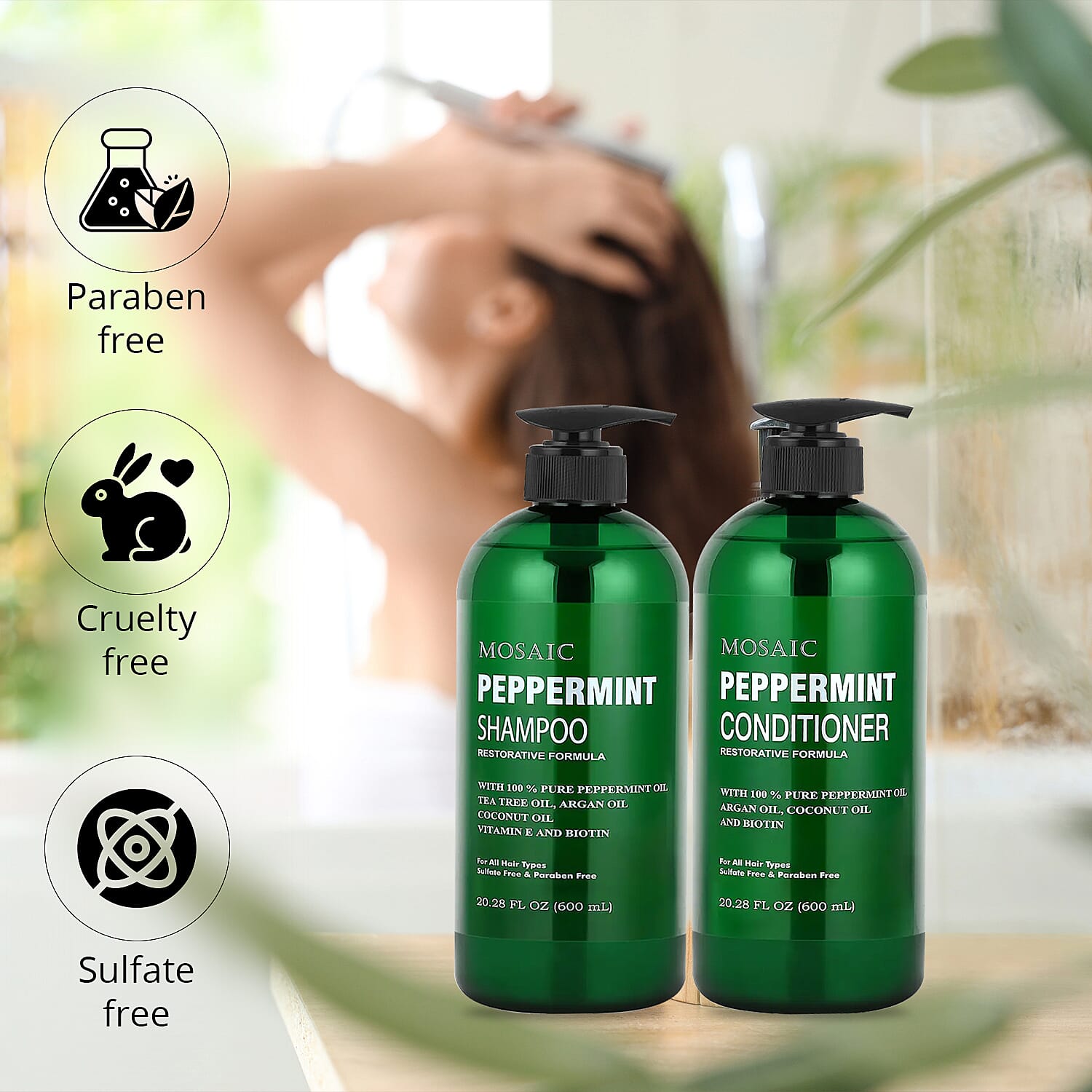 Buy Mosaic Peppermint Shampoo & Conditioner Set (20.28oz Each) at