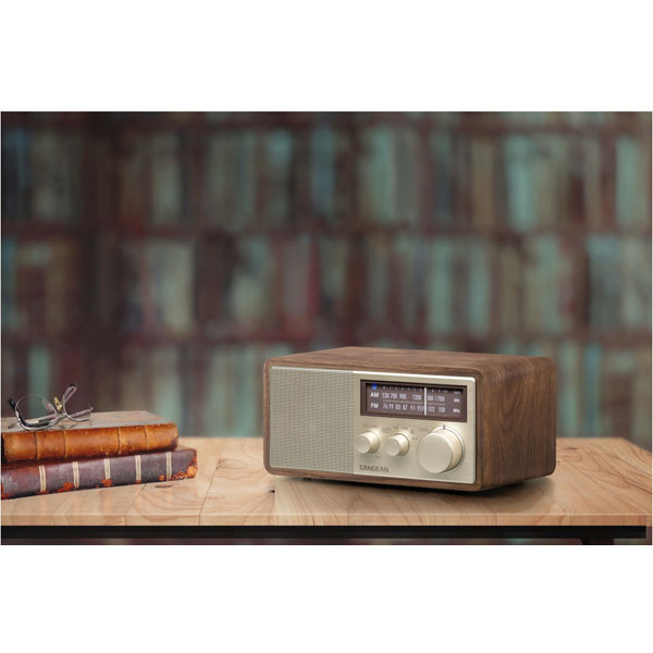 FM/AMラジオ対応 ブルートゥーススピーカー ウォールナット WR-302