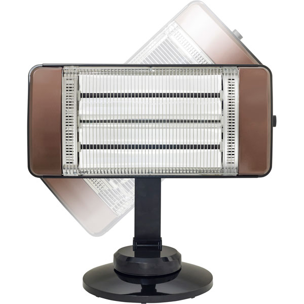 自動首振り 縦横可動調整 遠赤外線ヒーター DBX-J124-T ［カーボン