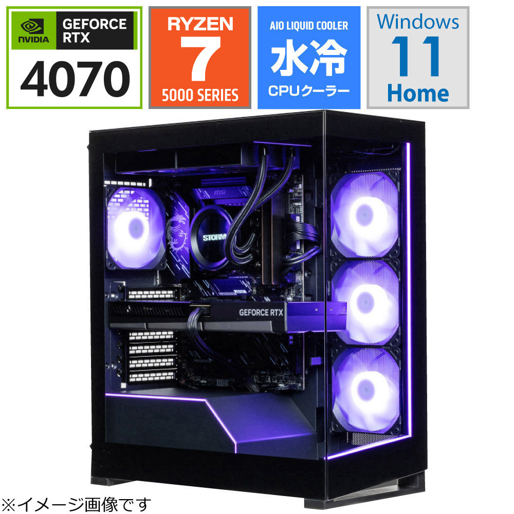 ゲーミングデスクトップパソコン EKS57X3D47［RTX4070］｜の通販は
