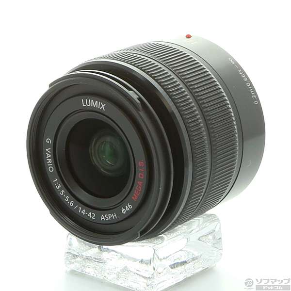 中古】LUMIX G VARIO 14-42mm／F3.5-5.6 II (H-FS1442A)(ブラック