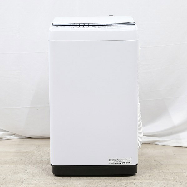 中古】〔展示品〕 HW-G55B-W 全自動洗濯機 ホワイト [洗濯5.5kg／乾燥