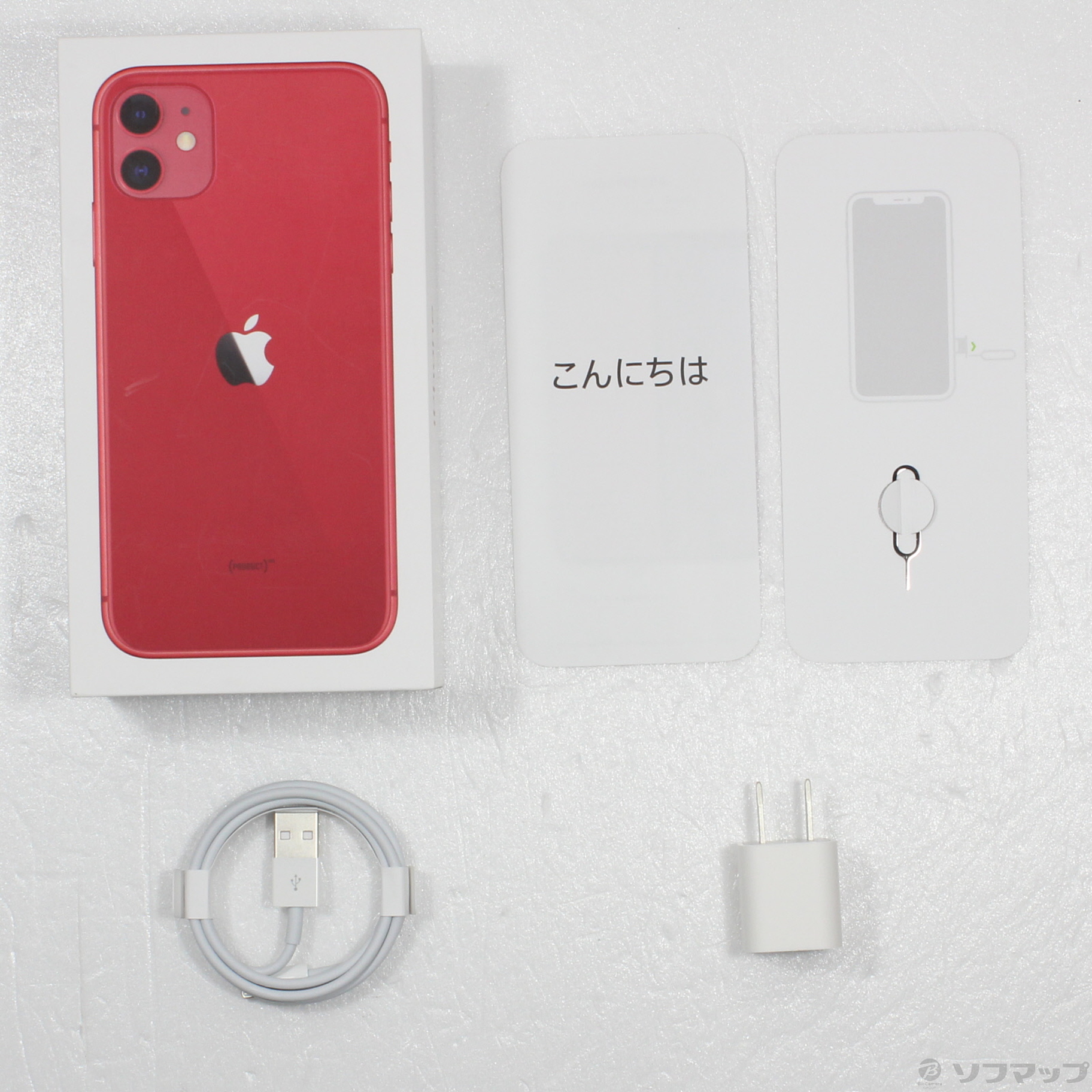 中古】iPhone11 128GB プロダクトレッド MWM32J／A SIMフリー