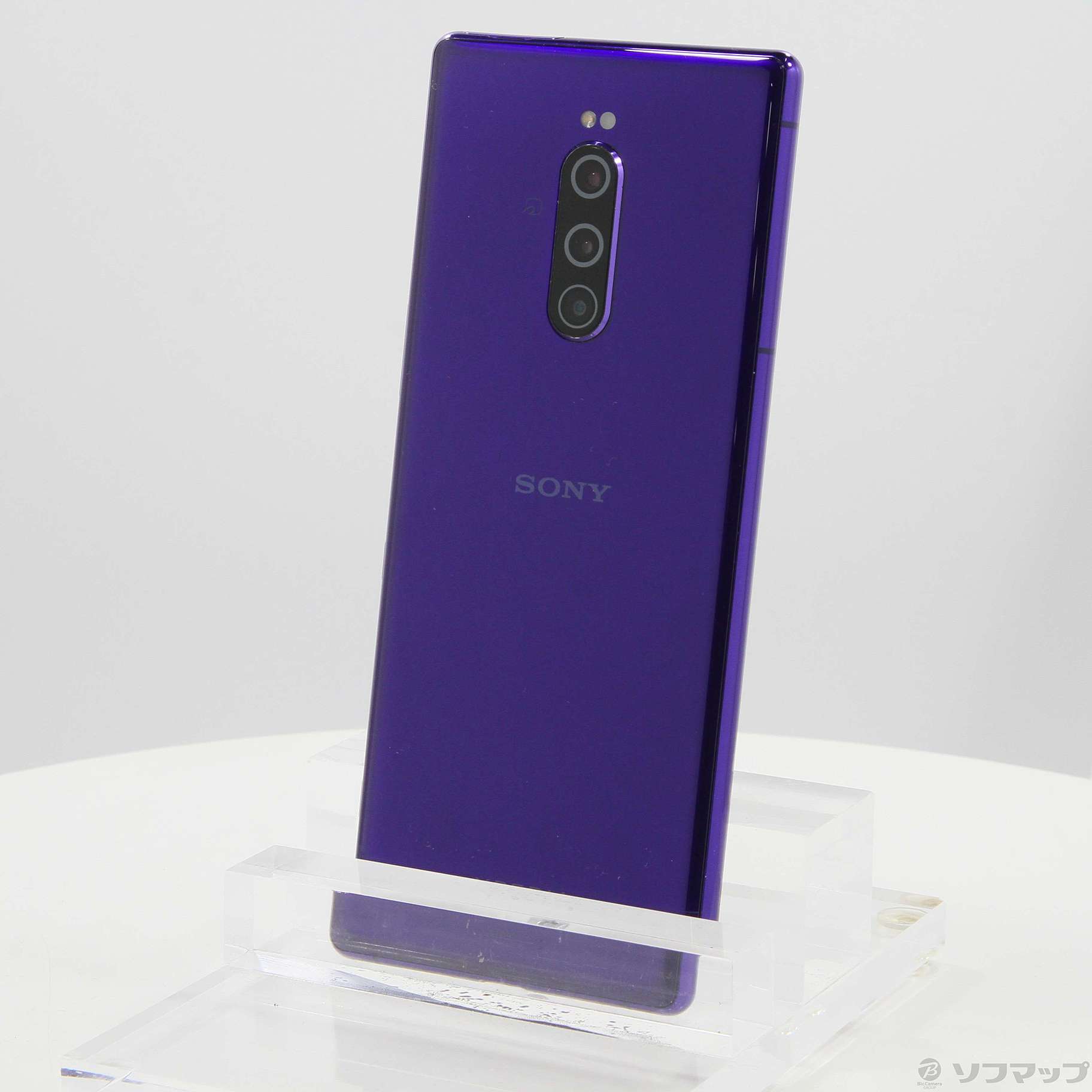 中古】Xperia 1 64GB パープル SOV40 auロック解除SIMフリー