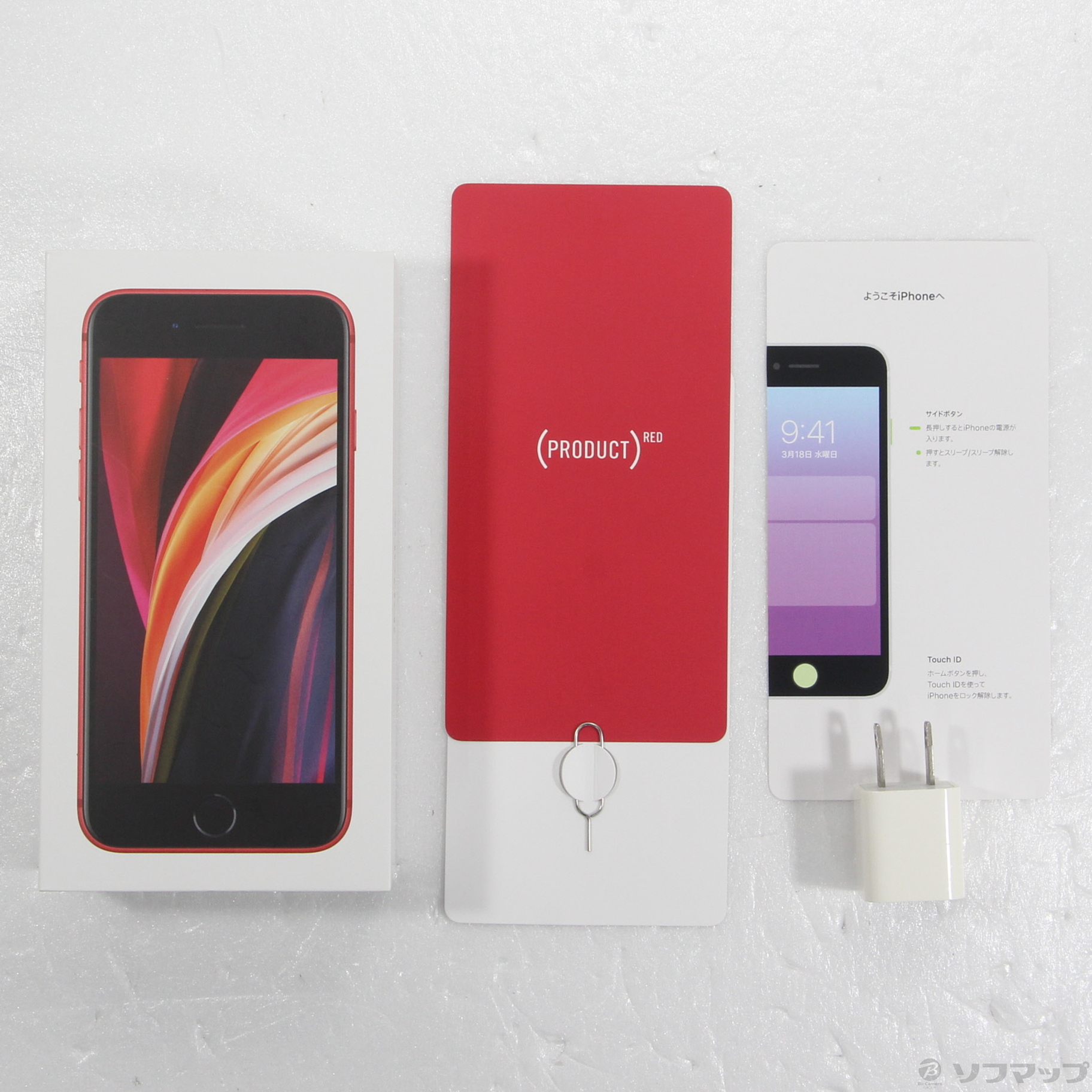 iPhone iPhone SE (第2世代) 64G レッド バッテリー最大容量74% se2 第