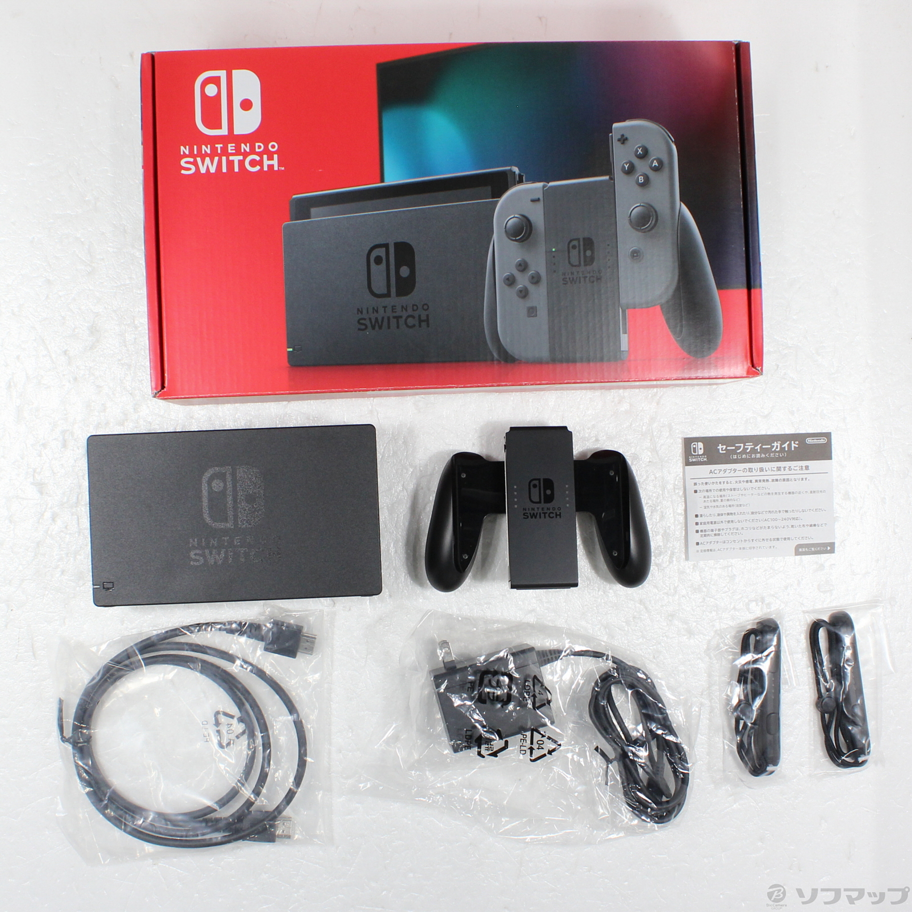 中古】Nintendo Switch Joy-Con (L) ／ (R) グレー (2019年8月モデル