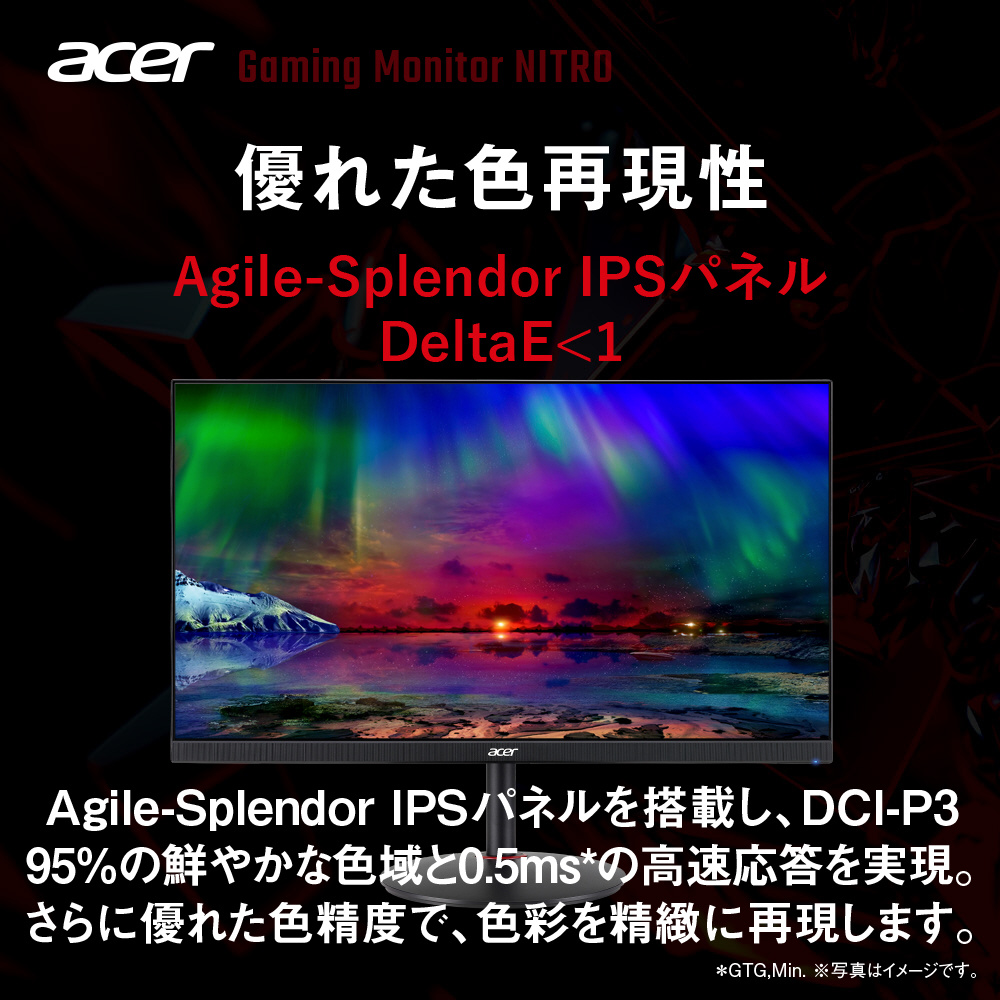 XV272UV3bmiiprx ゲーミングモニター Nitro ブラック ［27型 /WQHD