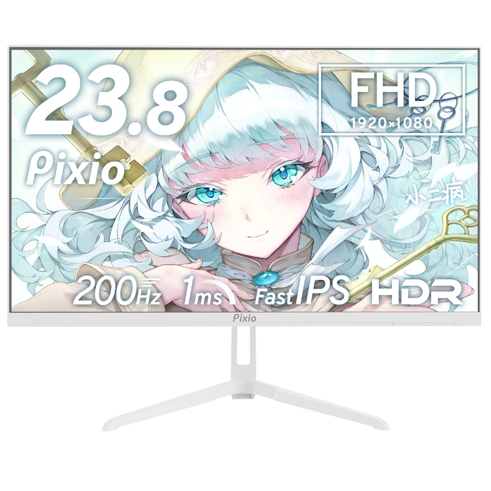 PX248WAVEW-O ゲーミングモニター PX248 Wave ホワイト ［23.8型 /フル
