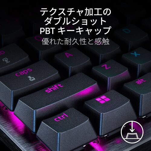 ラピッドトリガー搭載ゲーミングキーボード Huntsman V3 Pro