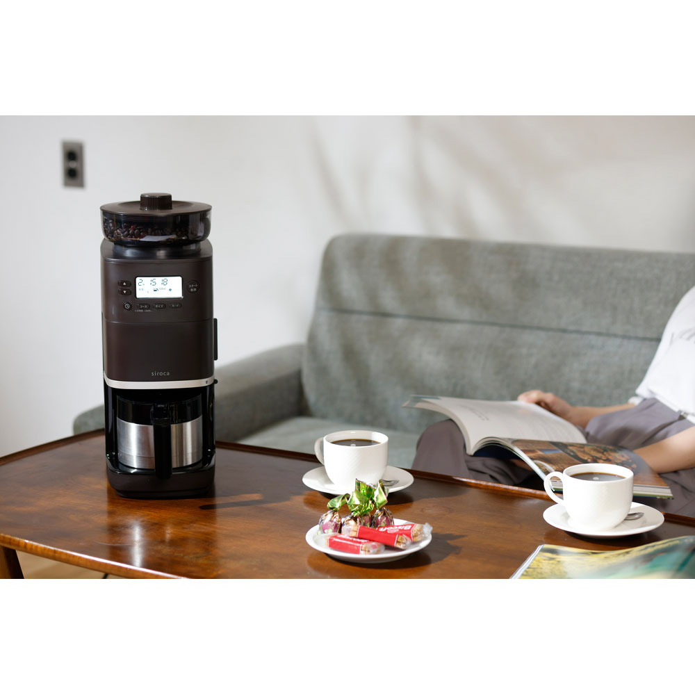 コーン式全自動コーヒーメーカー カフェばこPRO ダークブラウン SC