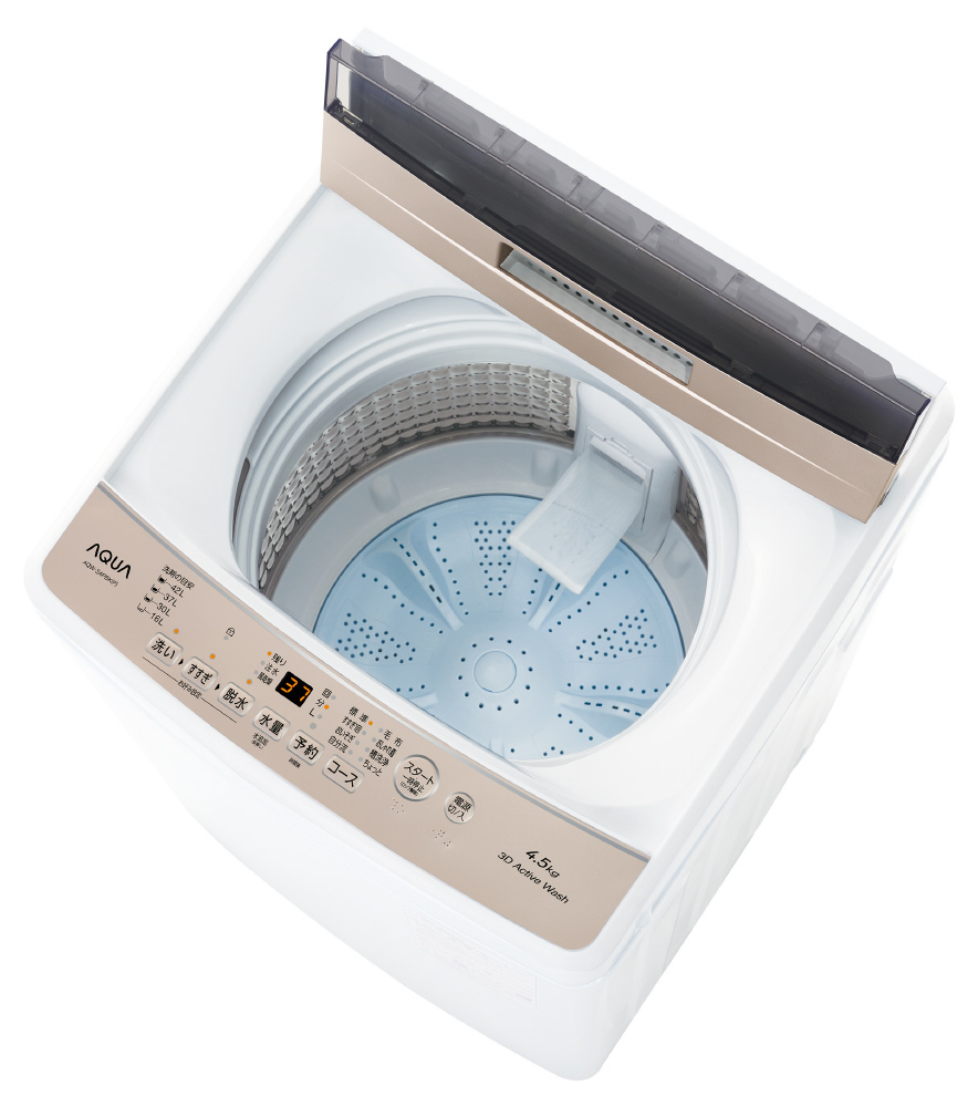 全自動洗濯機 ピンクゴールド AQW-S4PBK(P) ［洗濯4.5kg /簡易乾燥