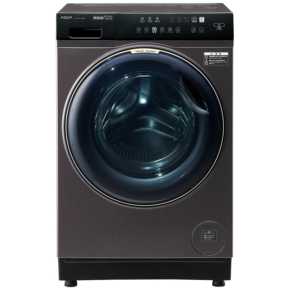 ドラム式洗濯乾燥機 AQUA ブラック AQW-DX12R-L(K) ［洗濯12.0kg /乾燥