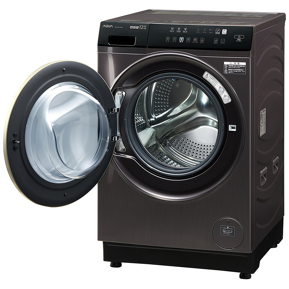 ドラム式洗濯乾燥機 AQUA ブラック AQW-DX12R-L(K) ［洗濯12.0kg /乾燥