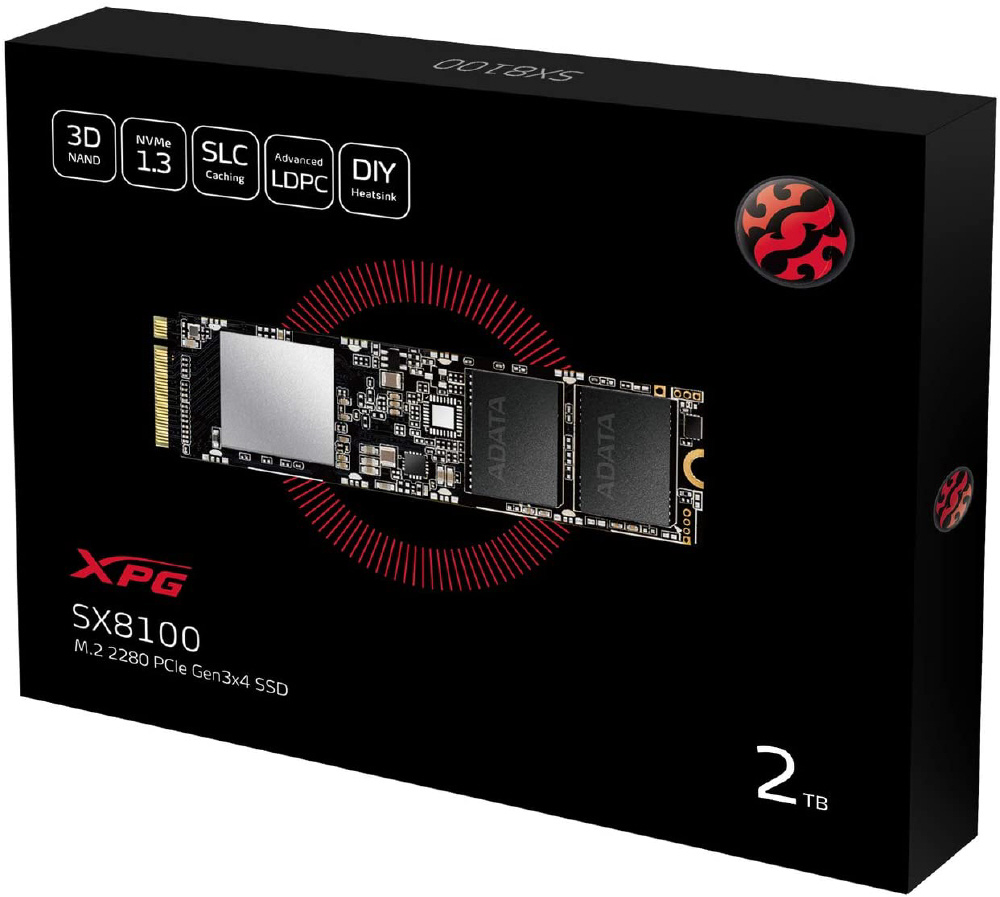 内蔵SSD PCI-Express接続 XPG SX8100 ASX8100NP-2TT-C ［2TB /M.2