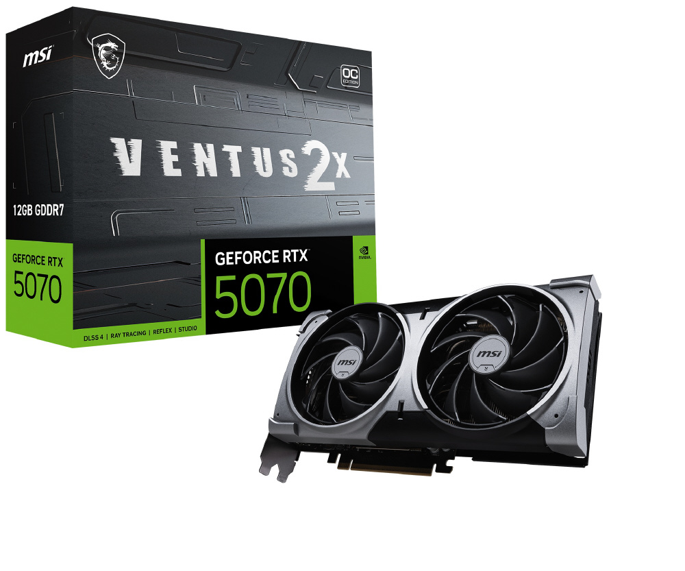 グラフィックボード ブラック GeForce RTX 5070 12G VENTUS 2X OC