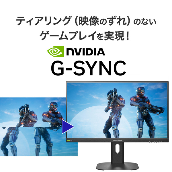 LCD-GD254U ゲーミングモニター GigaCrysta 5年保証 ブラック ［24.5型