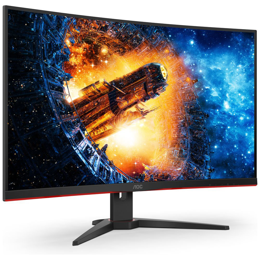 C32G2ZE/11 ゲーミングモニター ブラック＆レッド ［31.5型 /フルHD