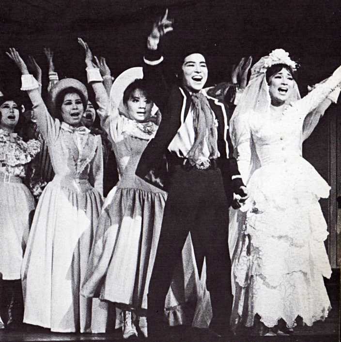 上月晃・古城都 他『オクラホマ』月・星組合同公演/1967年 EP盤 | おじ