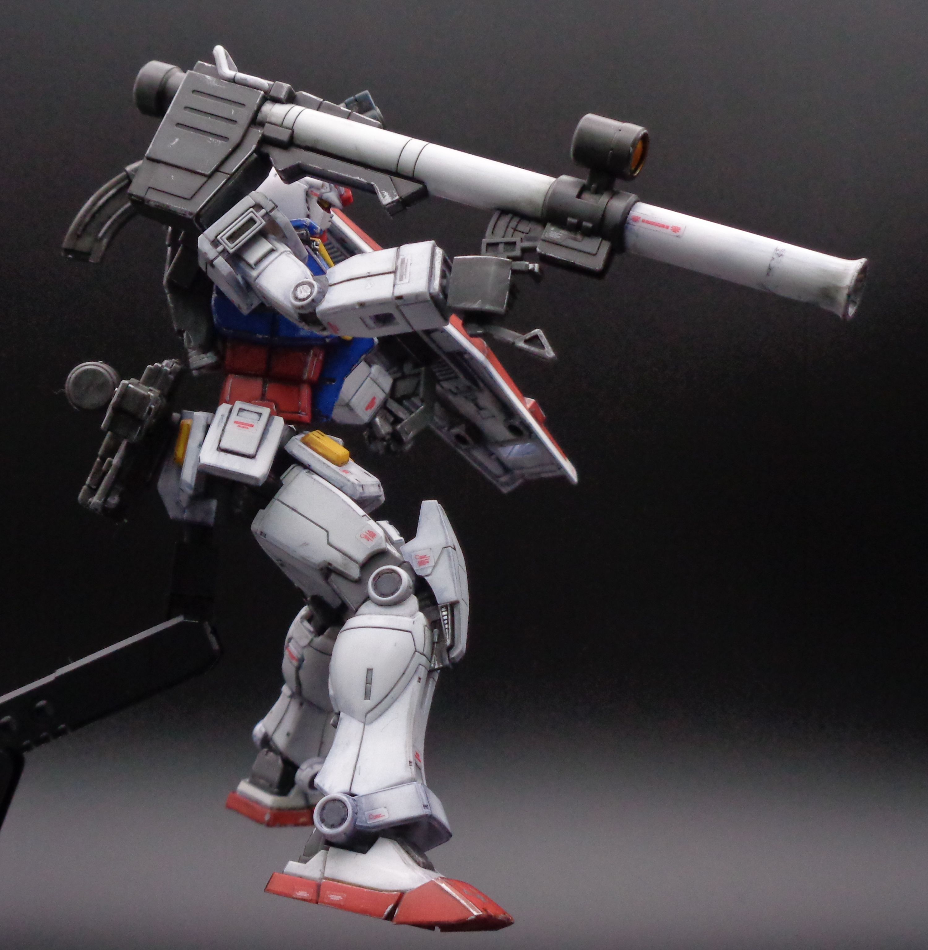 HG THE ORIGIN RX-78-02 ガンダム 前期型 ウェザリング 1/144 塗装済み
