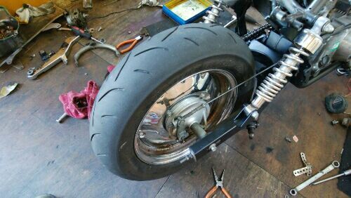 マグナ50 リヤホイール装着 | 原付販売 K.Kモータース - 楽天ブログ