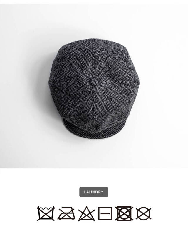 HIGHER ハイヤー ハリスツイード ウールヘリンボーン キャスケット