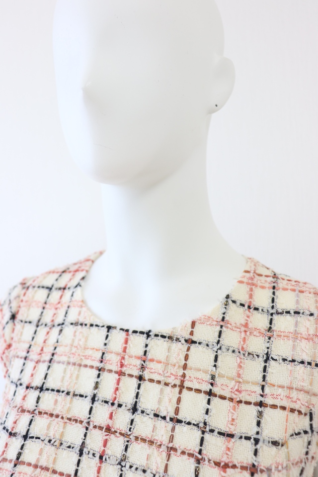 Rene（ルネ） チェック柄ツイードワンピース 6336370