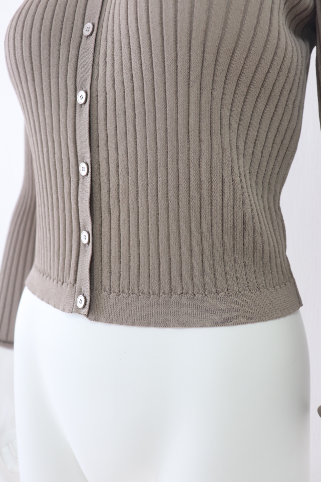 Rene（ルネ） 長袖リブニットカーディガン 6432910