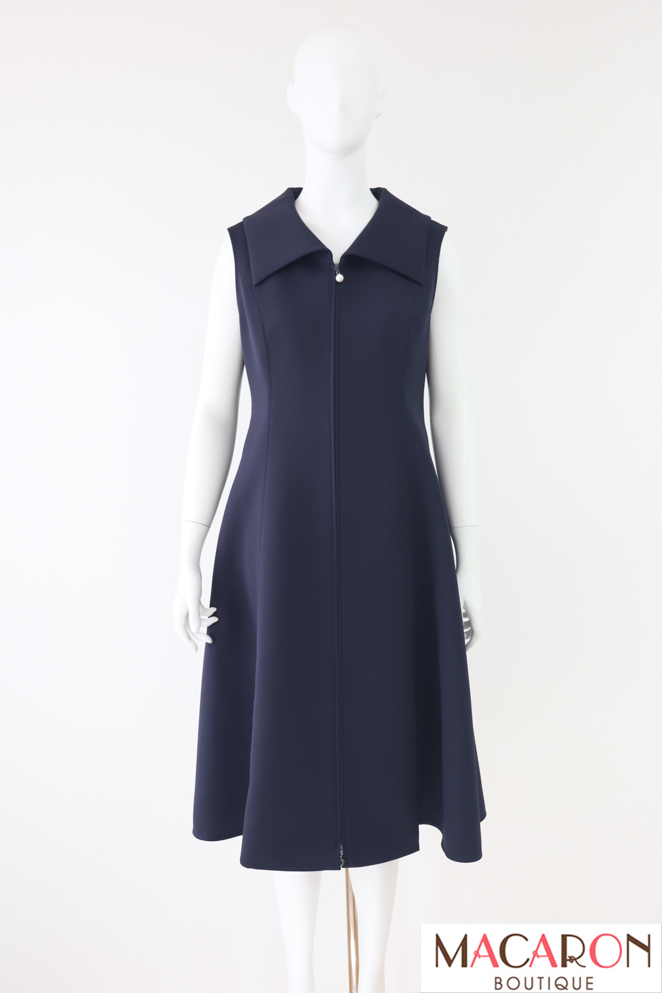 Rene（ルネ） 襟付きフロントジップアップワンピース 5416080