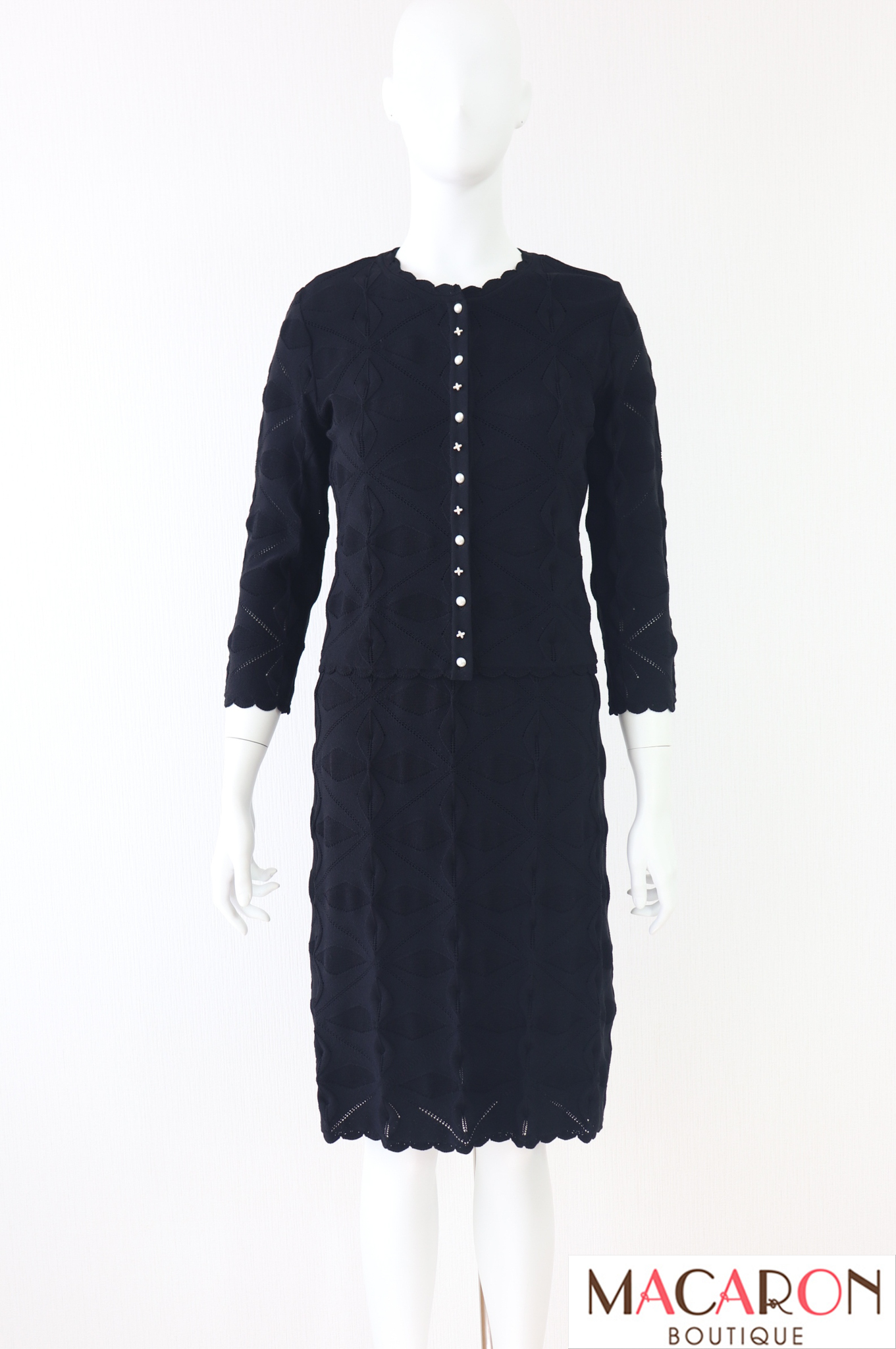 Rene（ルネ） カーディガン＆ニットワンピースセットアップ 6312320