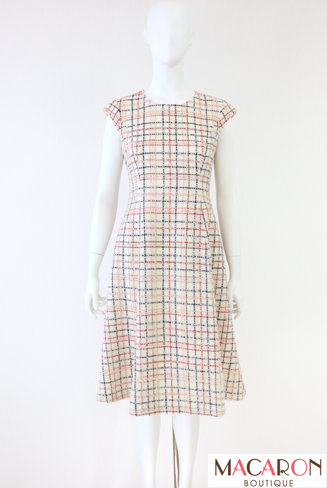 Rene（ルネ） チェック柄ツイードワンピース 6336370