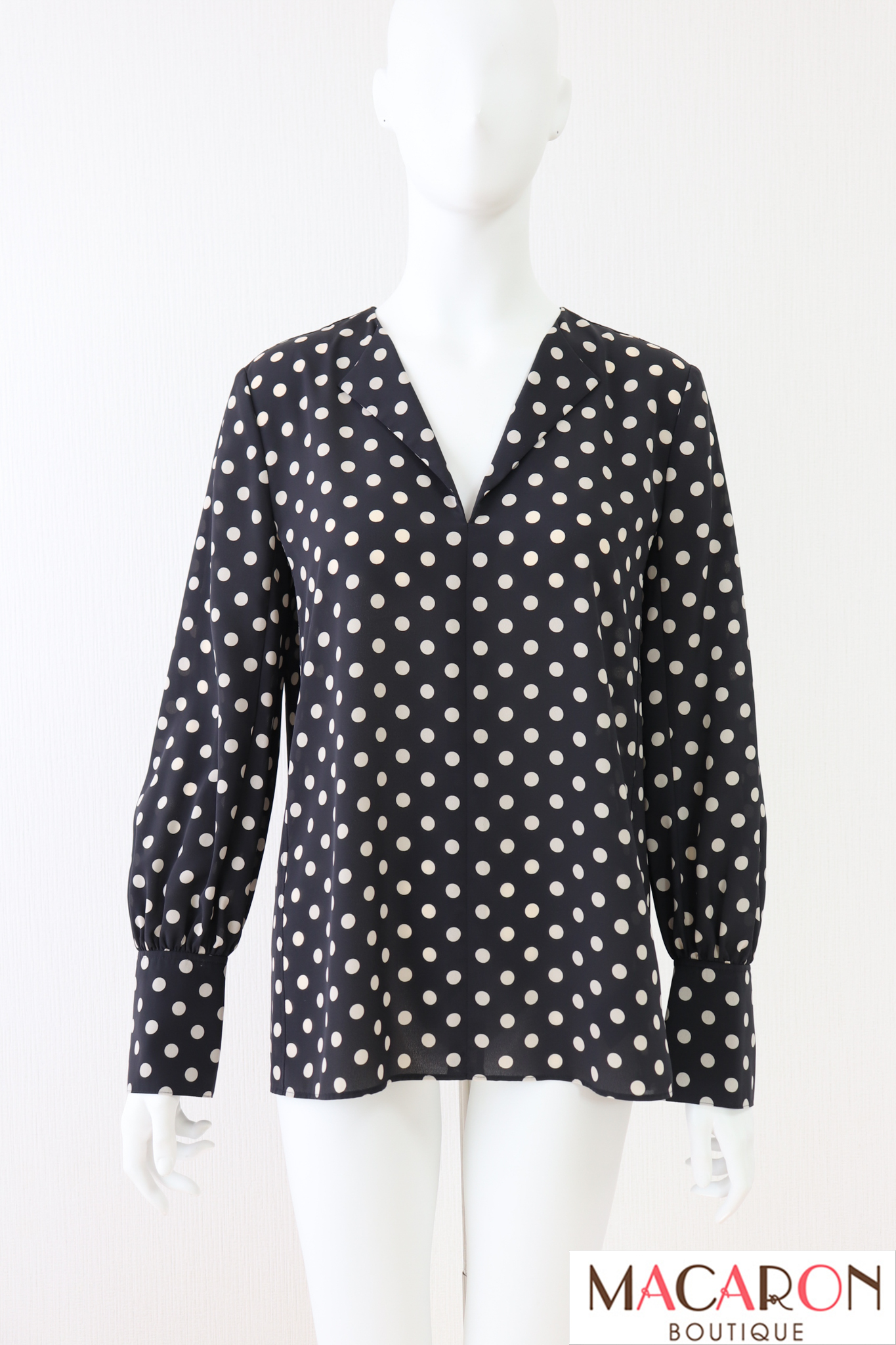 DAISY LIN(フォクシー） Vネックドットブラウス 06281