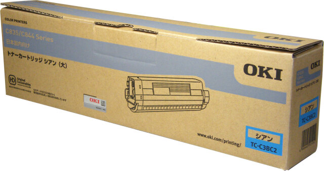 OKI トナーカートリッジ シアン （大） TC-C3BC2 純正品