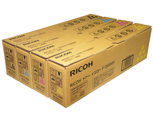 RICOH トナー（K/C/M/Y) P C6000H 4色セット 純正品
