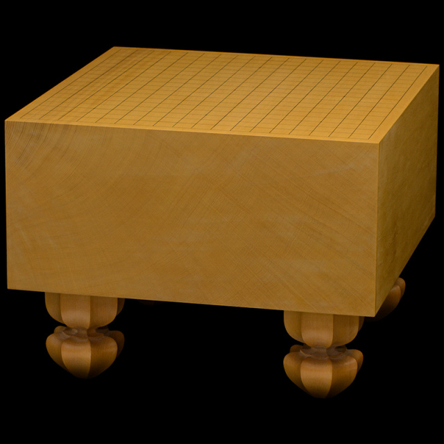 本榧足付碁盤 7寸2分（天柾） ga70010 | 前川榧碁盤店