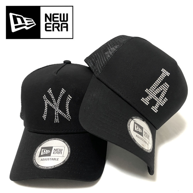 NEW ERA 9FORTY A-Frame トラッカー ラインストーン (ニューヨーク