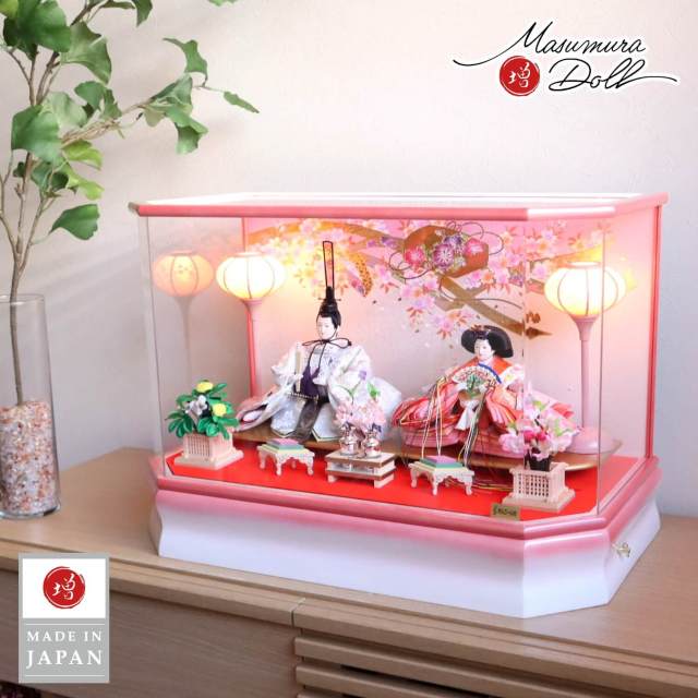 残りわずか【特別セール商品】【日本製】親王 桜金襴衣装 ☆ 六角