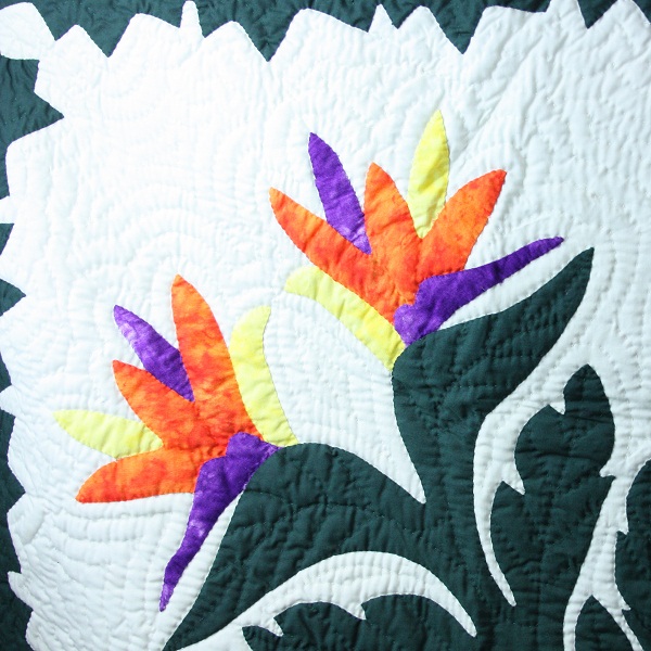 Hawaiian quilt ハワイアンキルトタペストリー(大) 「バードオブ